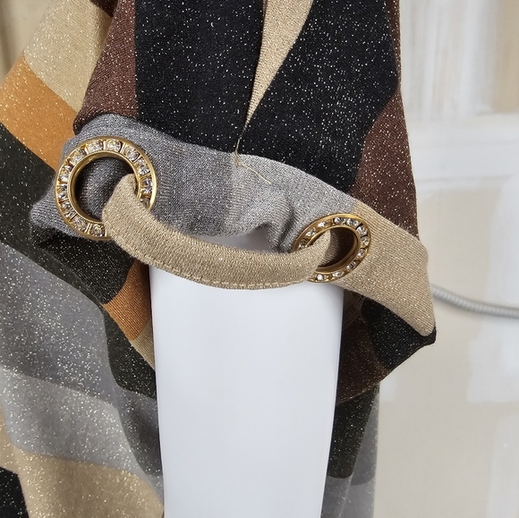 Sweet Violet Striped Short Sleeve Round Neckline Glitter Tunic Size XL - Picture 5 of 11